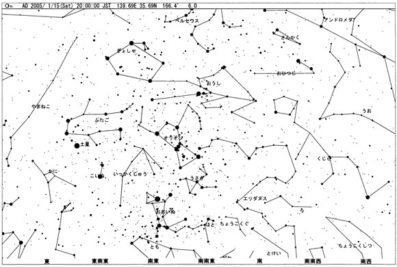 1月の星空