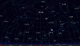 3月の星図(黒地)