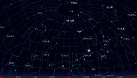 3月の星図(黒地)