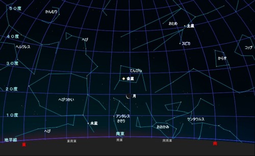 １月１日の明け方の空