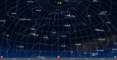 ４月の星空（背景黒)