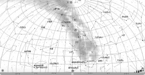 ８月の星空（背景白）