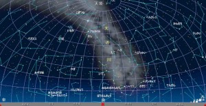 ８月の星空（背景黒）