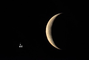 (1)金星の潜入前写真（１時５０分）