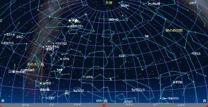 １２月の星空（背景黒)