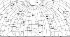 ３月の星空（北方向背景白）