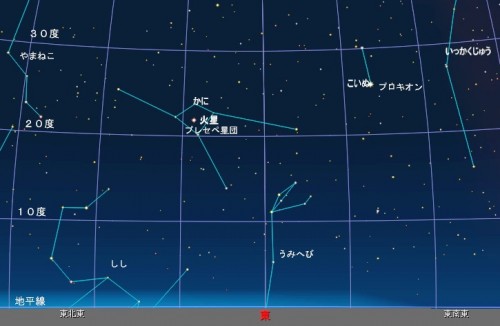 ９月９日午前４時の東の空