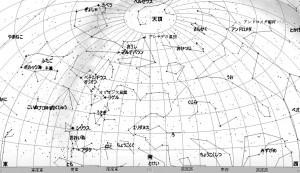 １月の星空（背景白）