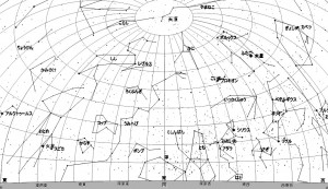 ３月の星空（背景白）