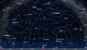 １１月の星空（背景黒）