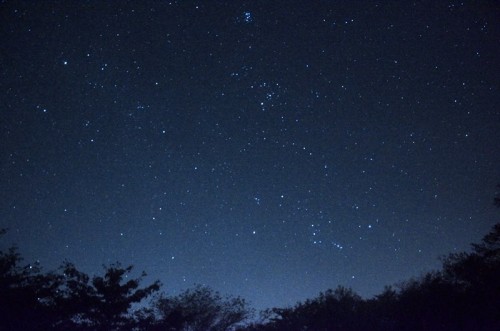 東の空から昇りくるすばる、ヒヤデス星団、オリオン座