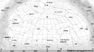 １１月の星空（背景白）