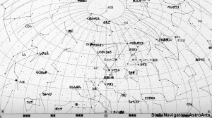 ２月の星空（背景白）