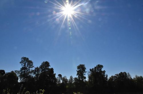 コーバリスでの太陽と青空