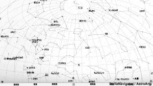 １２月の星空（背景白）