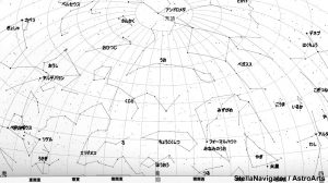 １１月の星空（背景白）