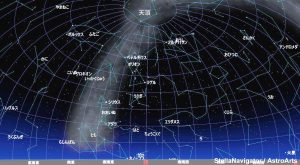 １月の星空（背景黒）