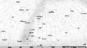 １月の星空（背景白）