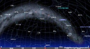 １０月の北の星空（背景黒）