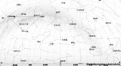 １１月の北の星空（背景白）