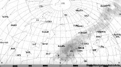 ３月の南の星空（背景白）