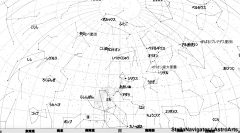 ２月の南の星空（背景白）