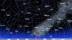 ３月の南の星空（背景黒）