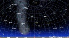 ２月の北の星空（背景黒）