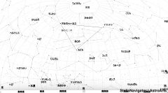 ５月の南の星空（背景白）