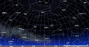 ４月の北の星空（背景黒）