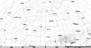 ４月の南の星空（背景白）