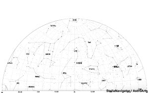 ６月の北の星図（背景白）